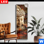 Leuchtbild Dia Abstrakter Buddha Blumen Schmal Produktvorschau mit dem Bild Abstrakter Buddha & Blumen im Format Schmal.