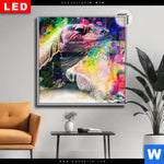 Leuchtbild Dia Abstrakter Leguan Quadrat Produktvorschau mit dem Bild Abstrakter Leguan im Format Quadrat.