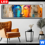 Leuchtbild Dia Abstraktes Buddha Gesicht Panorama Produktvorschau mit dem Bild Abstraktes Buddha-Gesicht im Format Panorama.