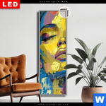 Leuchtbild Dia Abstraktes Frauenportraet Gloria Schmal Produktvorschau mit dem Bild Abstraktes Frauenporträt Gloria im Format Schmal.