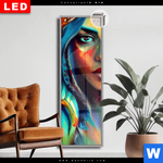 Leuchtbild Dia Abstraktes Frauenportraet Hydra Schmal Produktvorschau mit dem Bild Abstraktes Frauenporträt Hydra im Format Schmal.