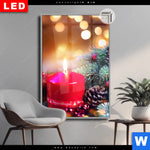 Leuchtbild Dia Adventskerze Mit Weihnachtsschmuck Hochformat Produktvorschau mit dem Bild Adventskerze mit Weihnachtsschmuck im Format Hochformat.