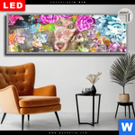 Leuchtbild Dia Aeffchen Blumen Panorama Produktvorschau mit dem Bild Äffchen & Blumen im Format Panorama.