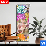 Leuchtbild Dia Aeffchen Blumen Schmal Produktvorschau mit dem Bild Äffchen & Blumen im Format Schmal.