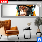 Leuchtbild Dia Affe Mit Kopfhoerern Brille Panorama Produktvorschau mit dem Bild Affe mit Kopfhörern & Brille im Format Panorama.