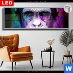 Leuchtbild Dia Affe Pop Art No 1 Panorama Produktvorschau mit dem Bild Affe Pop Art No.1 im Format Panorama.