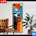 Leuchtbild Dia Afrikanische Frau Mit Turban Schmal Produktvorschau mit dem Bild Afrikanische Frau mit Turban im Format Schmal.