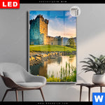 Leuchtbild Dia Alte Burg Mit See Hochformat Produktvorschau mit dem Bild Alte Burg mit See im Format Hochformat.