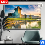 Leuchtbild Dia Alte Burg Mit See Querformat Produktvorschau mit dem Bild Alte Burg mit See im Format Querformat.