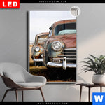 Leuchtbild Dia Alte Rostige Autos Hochformat Produktvorschau mit dem Bild Alte rostige Autos im Format Hochformat.