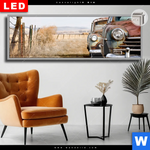 Leuchtbild Dia Alte Rostige Autos Panorama Produktvorschau mit dem Bild Alte rostige Autos im Format Panorama.