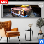 Leuchtbild Dia Altes Auto Panorama Produktvorschau mit dem Bild Altes Auto im Format Panorama.