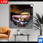 Leuchtbild Dia Altes Auto Quadrat Produktvorschau mit dem Bild Altes Auto im Format Quadrat.