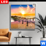Leuchtbild Dia Am Strand Quadrat Produktvorschau mit dem Bild Am Strand im Format Quadrat.