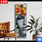 Leuchtbild Dia Angelina Frau Mit Blumen Im Haar Schmal Produktvorschau mit dem Bild Angelina - Frau mit Blumen im Haar im Format Schmal.