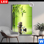 Leuchtbild Dia Bambus Steine Hochformat Produktvorschau mit dem Bild Bambus & Steine im Format Hochformat.
