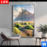 Leuchtbild Dia Beeindruckendes Island Hochformat Produktvorschau mit dem Bild Beeindruckendes Island im Format Hochformat.
