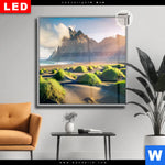 Leuchtbild Dia Beeindruckendes Island Quadrat Produktvorschau mit dem Bild Beeindruckendes Island im Format Quadrat.