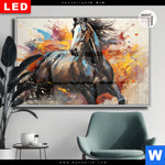 Leuchtbild Dia Bella Abstraktes Pferdeportraet Querformat Produktvorschau mit dem Bild Bella - Abstraktes Pferdeporträt im Format Querformat.