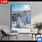 Leuchtbild Dia Berge Und Waelder In Schnee Hochformat Produktvorschau mit dem Bild Berge und Wälder in Schnee im Format Hochformat.