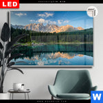 Leuchtbild Dia Bergsee Im Wald Querformat Produktvorschau mit dem Bild Bergsee im Wald im Format Querformat.