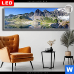 Leuchtbild Dia Bergsee In Amerika Panorama Produktvorschau mit dem Bild Bergsee in Amerika im Format Panorama.