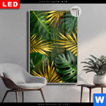 Leuchtbild Dia Blaetter Gold Gruen Hochformat Produktvorschau mit dem Bild Blätter Gold Grün im Format Hochformat.