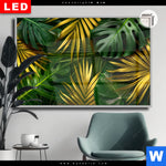 Leuchtbild Dia Blaetter Gold Gruen Querformat Produktvorschau mit dem Bild Blätter Gold Grün im Format Querformat.