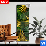 Leuchtbild Dia Blaetter Gold Gruen Schmal Produktvorschau mit dem Bild Blätter Gold Grün im Format Schmal.