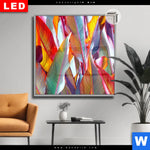 Leuchtbild Dia Blaetter In Bunten Farben Quadrat Produktvorschau mit dem Bild Blätter in bunten Farben im Format Quadrat.