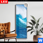 Leuchtbild Dia Blaue Welle Im Meer Schmal Produktvorschau mit dem Bild Blaue Welle im Meer im Format Schmal.