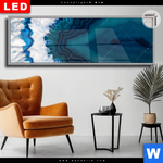 Leuchtbild Dia Blauer Achat Panorama Produktvorschau mit dem Bild Blauer Achat im Format Panorama.