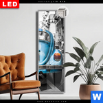 Leuchtbild Dia Blauer Oldtimer Schmal Produktvorschau mit dem Bild Blauer Oldtimer im Format Schmal.