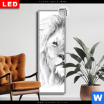 Leuchtbild Dia Bleistiftzeichnung Loewe Schmal Produktvorschau mit dem Bild Bleistiftzeichnung Löwe im Format Schmal.