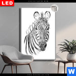 Leuchtbild Dia Bleistiftzeichnung Zebra Hochformat Produktvorschau mit dem Bild Bleistiftzeichnung Zebra im Format Hochformat.