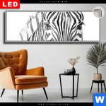 Leuchtbild Dia Bleistiftzeichnung Zebra Panorama Produktvorschau mit dem Bild Bleistiftzeichnung Zebra im Format Panorama.