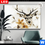 Leuchtbild Dia Bluetenpracht Trifft Geweih Querformat Produktvorschau mit dem Bild Blütenpracht trifft Geweih im Format Querformat.