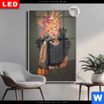 Leuchtbild Dia Blumenportrait Einer Frau Hochformat Produktvorschau mit dem Bild Blumenportrait einer Frau im Format Hochformat.