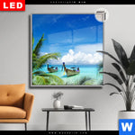 Leuchtbild Dia Boote Im Tropischen Meer Quadrat Produktvorschau mit dem Bild Boote im tropischen Meer im Format Quadrat.