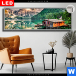 Leuchtbild Dia Bootshuette Panorama Produktvorschau mit dem Bild Bootshütte im Format Panorama.