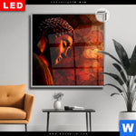 Leuchtbild Dia Bronze Zen Buddha Quadrat Produktvorschau mit dem Bild Bronze Zen Buddha im Format Quadrat.