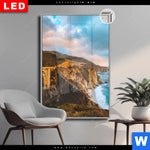 Leuchtbild Dia Bruecke An Der Kueste Hochformat Produktvorschau mit dem Bild Brücke an der Küste im Format Hochformat.