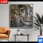 Leuchtbild Dia Buddha Bambus Schwarz Quadrat Produktvorschau mit dem Bild Buddha & Bambus Schwarz im Format Quadrat.