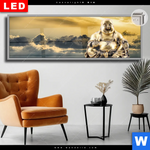 Leuchtbild Dia Buddha Bei Sonnenaufgang Panorama Produktvorschau mit dem Bild Buddha bei Sonnenaufgang im Format Panorama.
