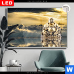 Leuchtbild Dia Buddha Bei Sonnenaufgang Querformat Produktvorschau mit dem Bild Buddha bei Sonnenaufgang im Format Querformat.