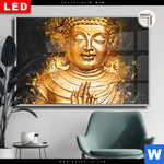 Leuchtbild Dia Buddha Golden Splash Querformat Produktvorschau mit dem Bild Buddha Golden Splash im Format Querformat.