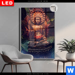 Leuchtbild Dia Buddha Lotusbluete Hochformat Produktvorschau mit dem Bild Buddha & Lotusblüte im Format Hochformat.