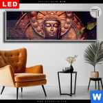 Leuchtbild Dia Buddha Lotusbluete Panorama Produktvorschau mit dem Bild Buddha & Lotusblüte im Format Panorama.