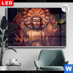 Leuchtbild Dia Buddha Lotusbluete Querformat Produktvorschau mit dem Bild Buddha & Lotusblüte im Format Querformat.