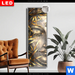 Leuchtbild Dia Buddha Silber Gold Schmal Produktvorschau mit dem Bild Buddha Silber & Gold im Format Schmal.